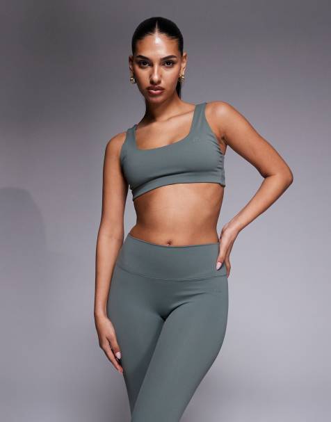 Montirex - Form - Reggiseno sportivo a sostegno leggero color oliva scuro - view 1