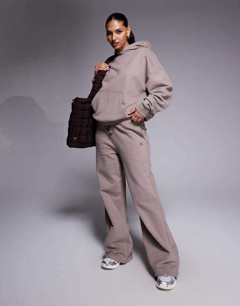 Montirex Form wide leg joggers in brown - view 1