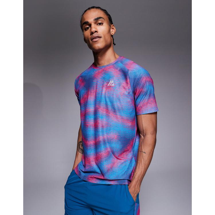 マディソンブルーピンクTシャツ Montirex Haze t-shirt in blue and pink | ASOS