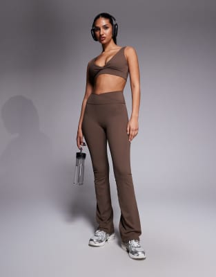 Montirex Powder Studio wrap leggings in brown