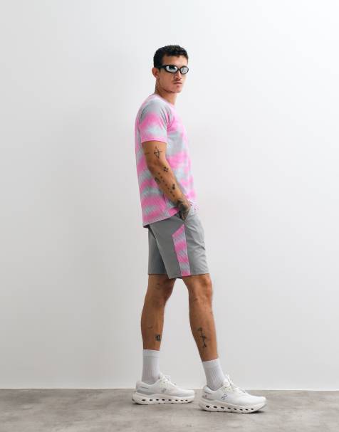 Montirex shorts i grå og neonpink effekt - view 1
