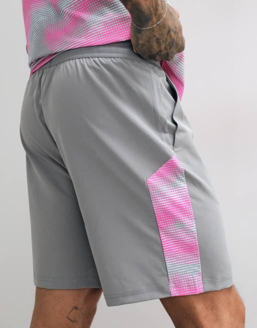 Montirex shorts i grå og neonpink effekt, 5 af 5