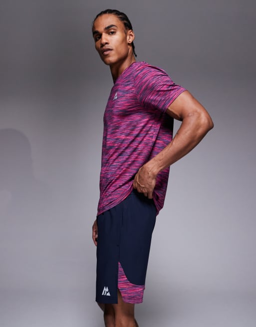 Montirex Trail Panel 2.0 shorts in navy and pink, 2 of 5