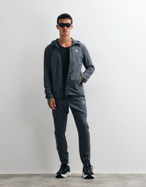 Montirex Traverse woven joggers in black and grey colourblock - view 1