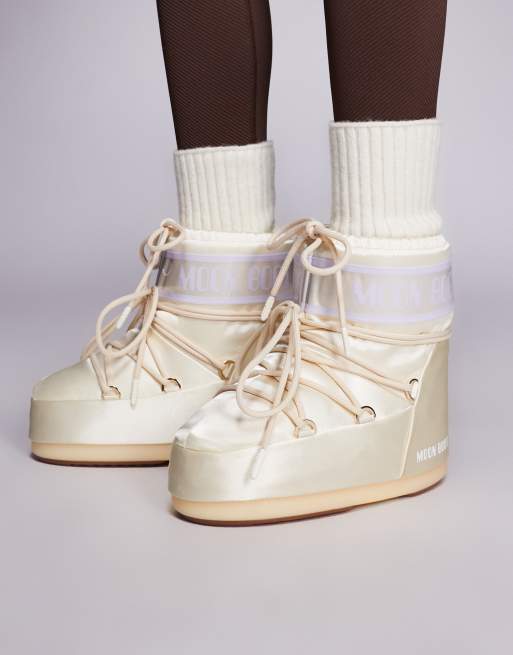 Moon Boot - Botas Icon bajas en color perla