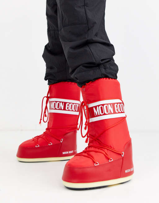 Moon boots store rouge femme