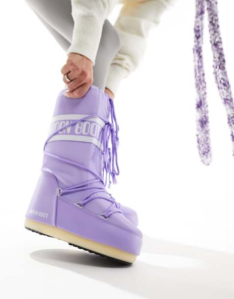 Purple clearance flat boots