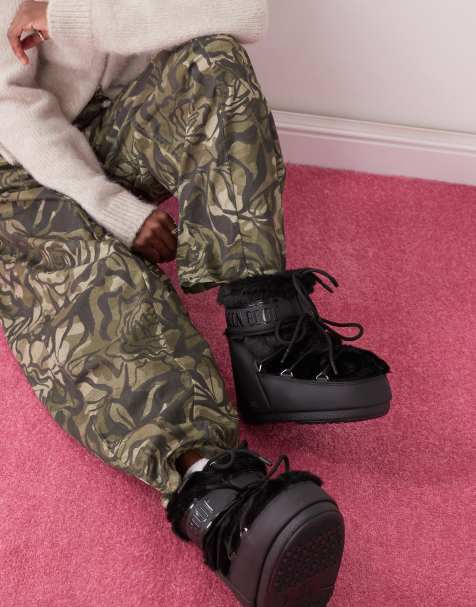 Moon Boot - Icon - Bottes basses en fausse fourrure - Noir - view 1
