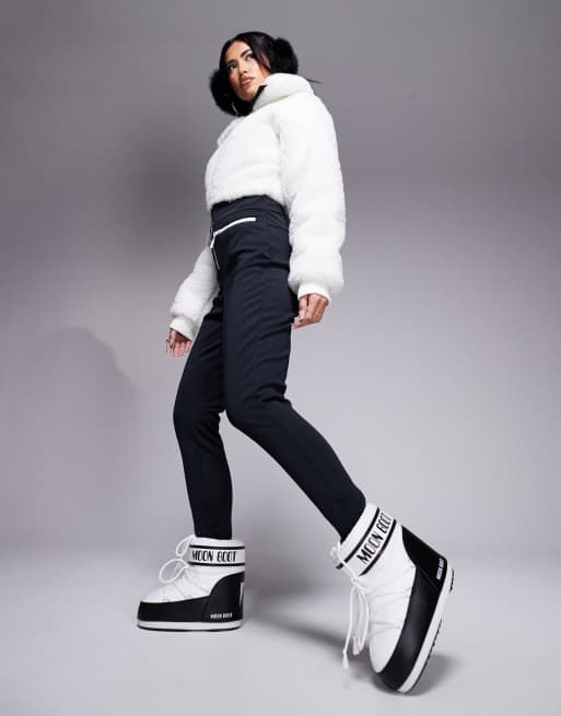 Moon Boot Icon bottes basses en nylon blanc et noir, 4 de 4