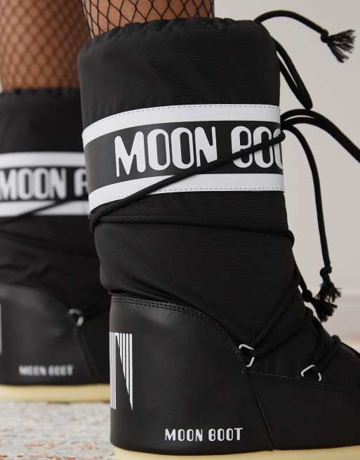 Moon Boot – Icon – Czarne wysokie śniegowce | ASOS