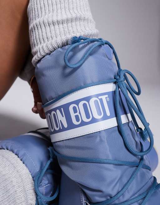 Footwear Moon Boot Denim Blue Moon Boot Icon High Boots In Light