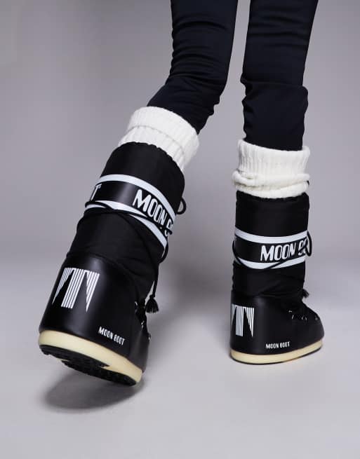 Moon Boot Icon high nylon boots in black, 3 of 4
