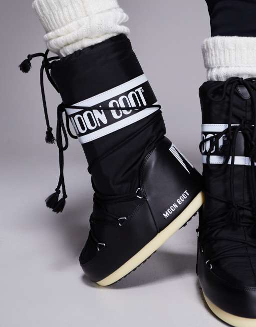 Moon Boot Icon high nylon boots in black, 4 of 4