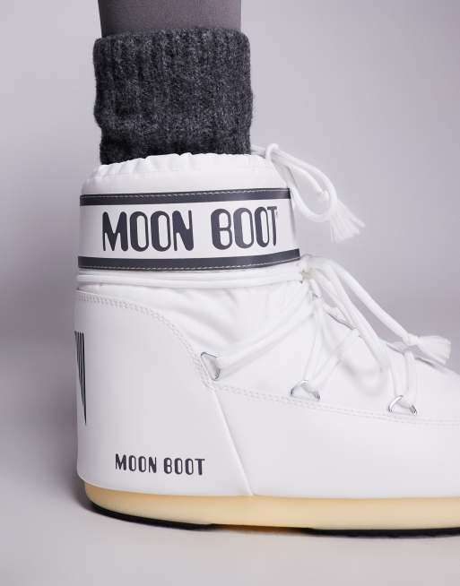 Moon Boot Icon låga nylonboots i vitt, 3 av 4