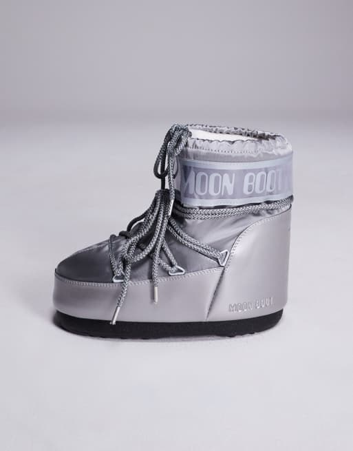Moon Boot Icon lage laarzen in zilver, 2 van 4