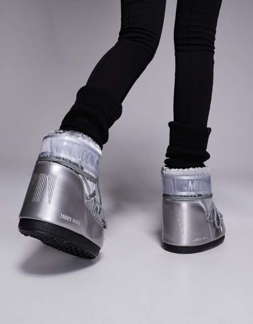 Moon Boot Icon lage laarzen in zilver, 3 van 4