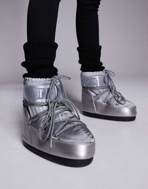 Moon Boot Icon lage laarzen in zilver, 4 van 4