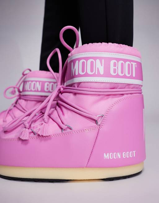 Moon Boot Icon lave nylonstøvler i pink, 2 af 4