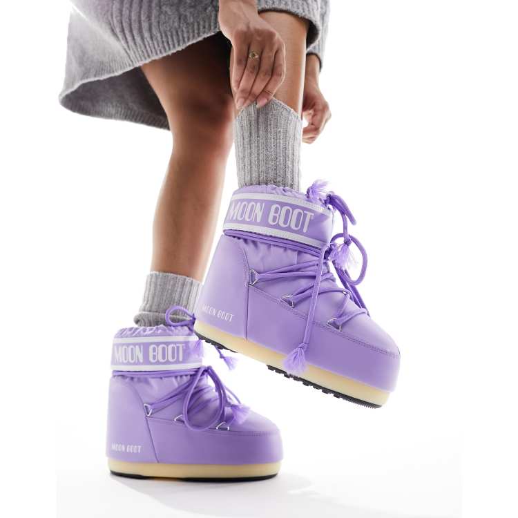 Moon Boot Icon low boots in lilac | ASOS