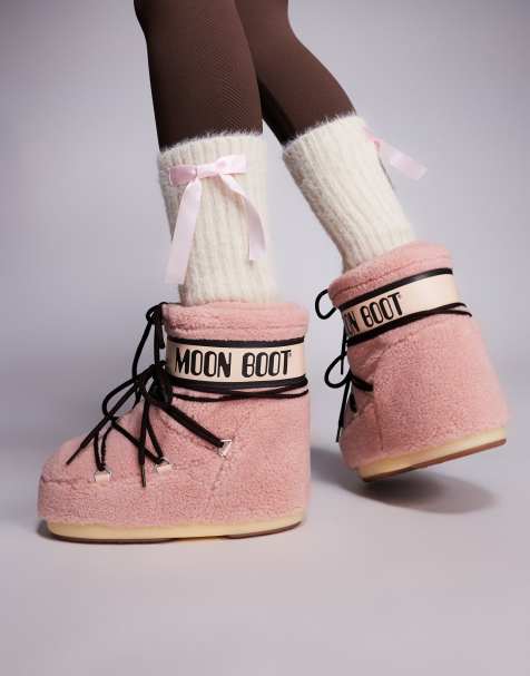 Moon Boot – Icon Low Fleece – Stiefel in Rosa - view 1