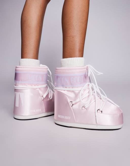 Moon Boot Icon Low Pearly boots in pink, 4 of 4
