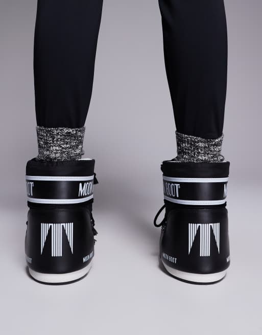 Moon Boot Icon stivaletti bassi in nylon neri, 4 di 4