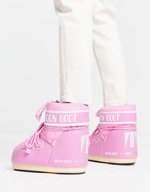 ICON LOW HOT-PINK NYLON BOOTS