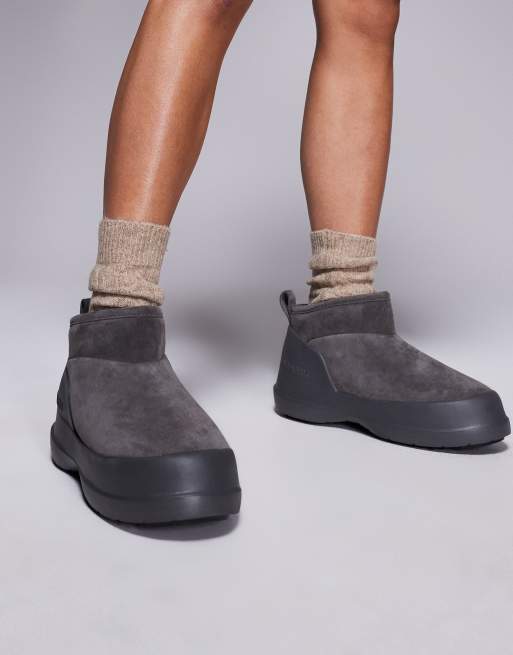 Moon Boot – Luna – Grå, låga boots i unisex-modell
