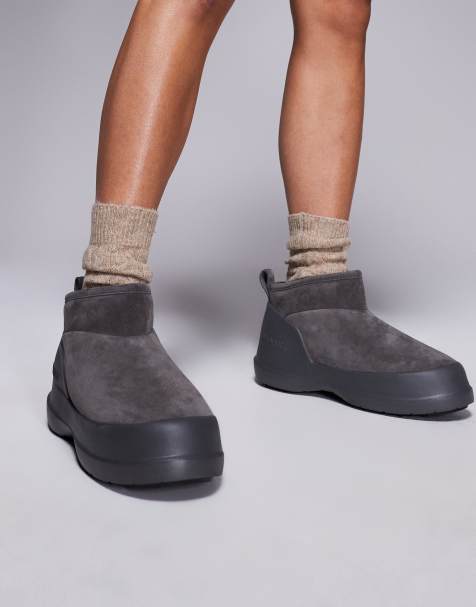 Moon Boot – Luna – Szare niskie śniegowce unisex - view 1