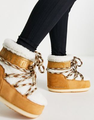 Moon Boot Mars Shearling  snowboots in whisky/off white