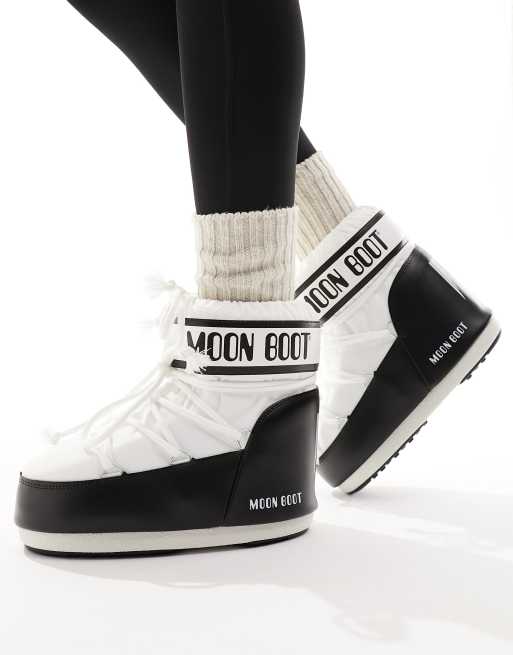 Black and on sale white moon boots