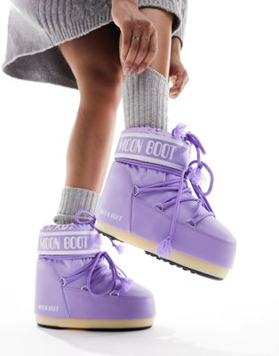  mid ankle snow boots in lilac
