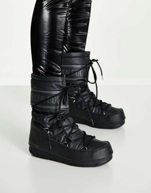 Mid Moon Boots Black