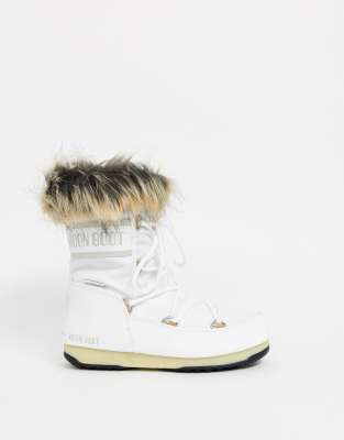 moon boots blanche fourrure