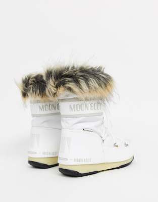 moon boots blanche fourrure