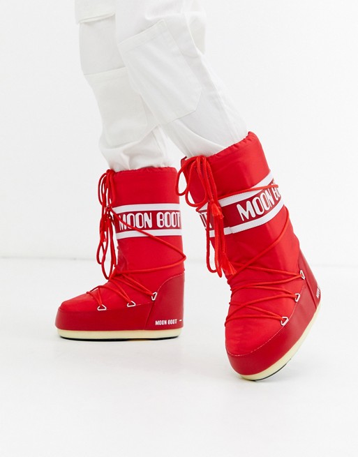 Moon Boot Nylon Icon snowboots in red