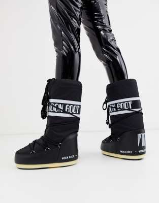 Moon Boot - Nylon snowboots met logo in zwart