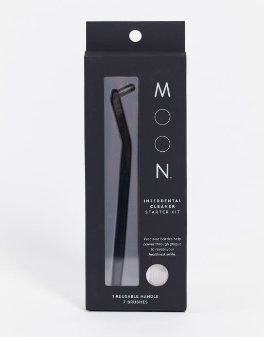 Moon – Interdentals – Floss Starter Kit – Rengöringsset för mellan tänderna, 1 handtag + 7 refiller
