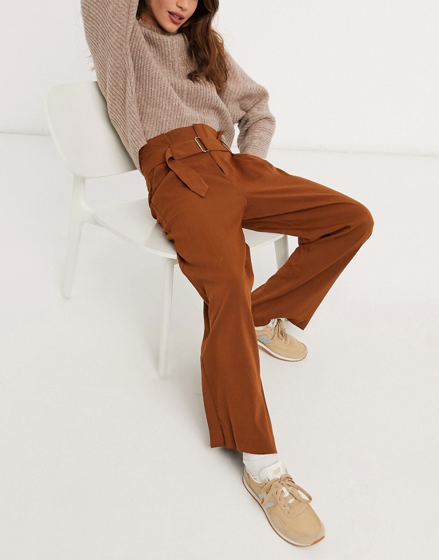 Moon River belted pants in brown