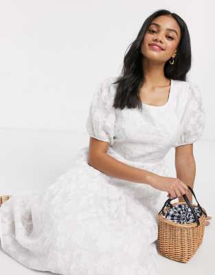 moon river floral midi dress