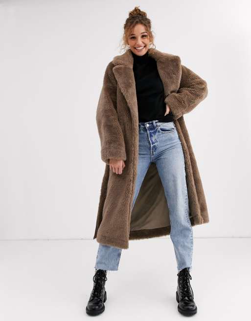 Draaien syndroom een experiment doen Moon River long teddy coat | ASOS