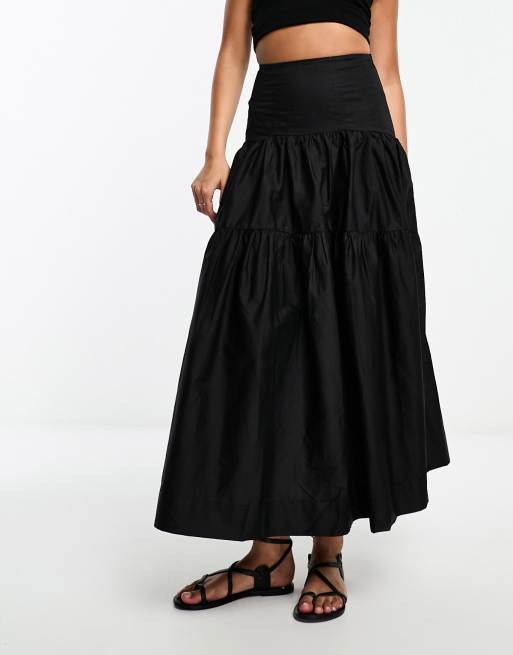 Smocked waist sale midi skirt