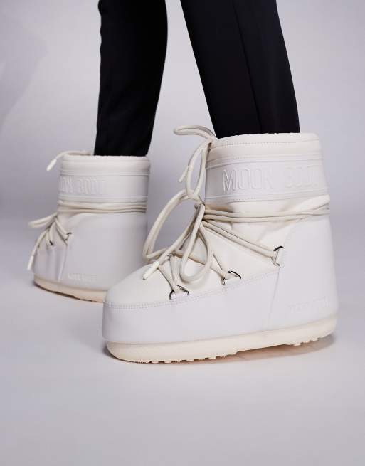 Moonboot – Icon – Gräddvita, låga boots i gummi, 3 av 4