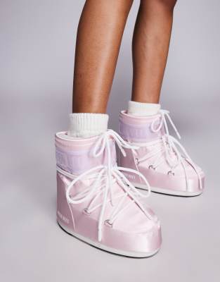 Moonboot - Icon Low Pearly - Stiefel in Rosa mit niedrigem Schaft