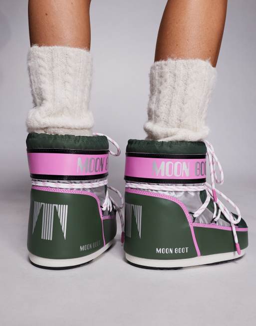 Moonboot Icon Low space racing snow boot in green, 4 of 4