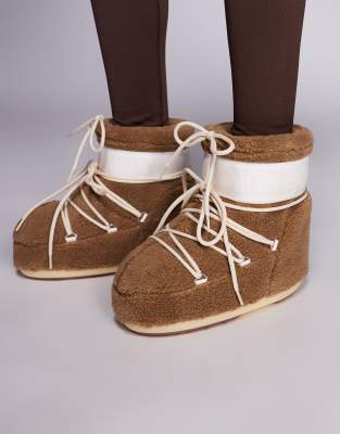 Moon Boot Donna Marrone Stivaletti Imbottiti "Icon Low" - Immagine 5