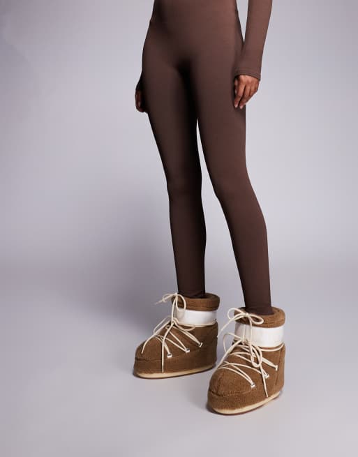 Moonboot - Icon - Stivali bassi in pile marrone cammello , 3 di 4