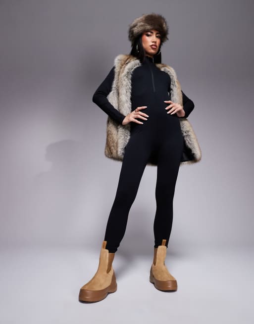 Moonboot unisex Luna chelsea boots in tan ASOS