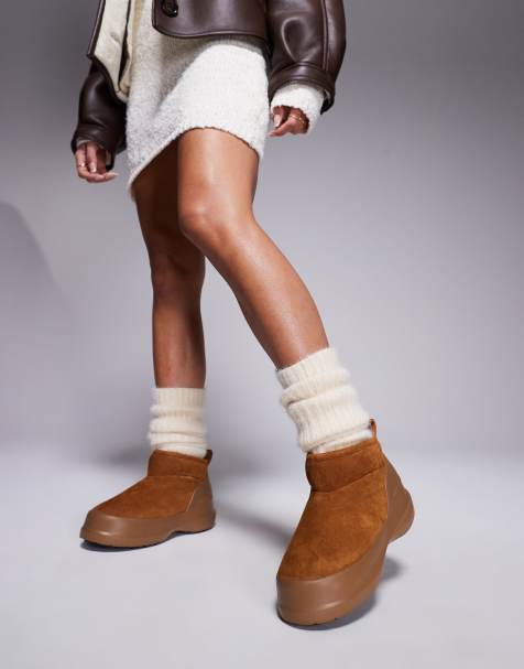Moonboot unisex Luna Low boots in tan - view 1