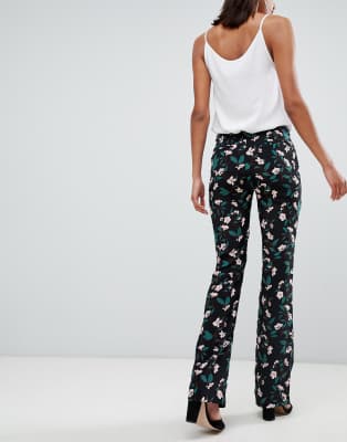 floral cigarette trousers